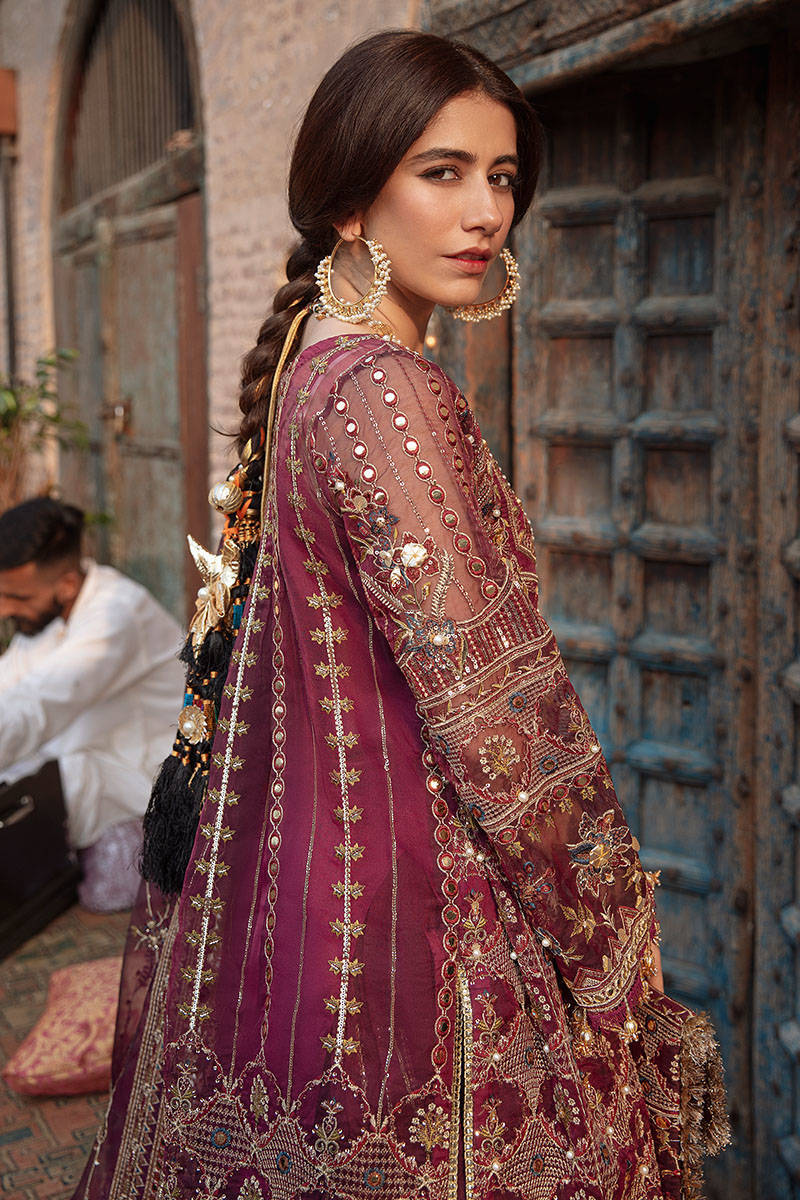 Zarlish by Mohsin Naveed Ranjha Embroidered Organza Suits Unstitched 3 Piece ZWU-15 Reshma Jee - Festive Collection