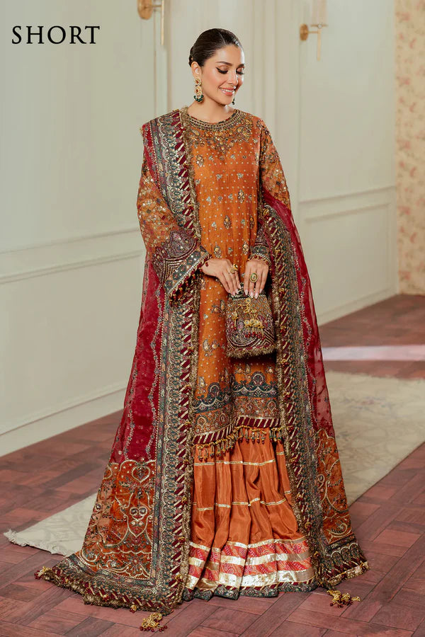 Baroque Chantelle Embroidered Zari Net Unstitched 3Pc Suit EC-01