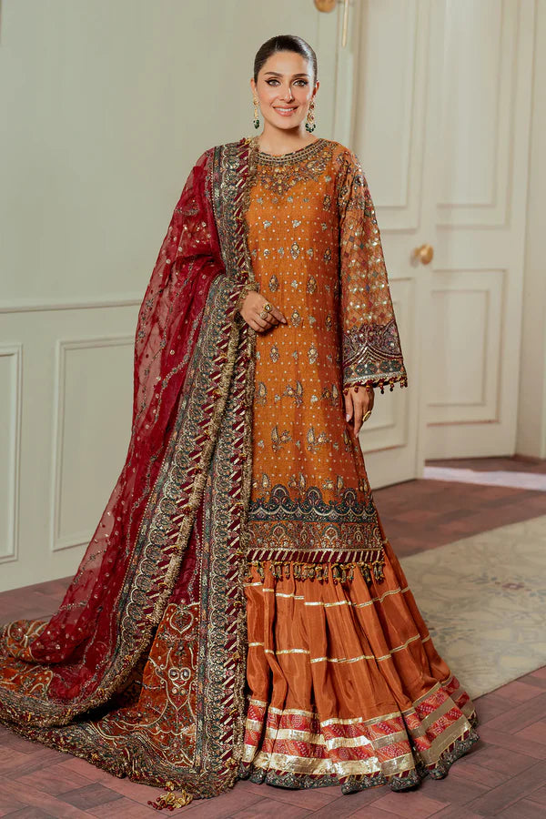 Baroque Chantelle Embroidered Zari Net Unstitched 3Pc Suit EC-01