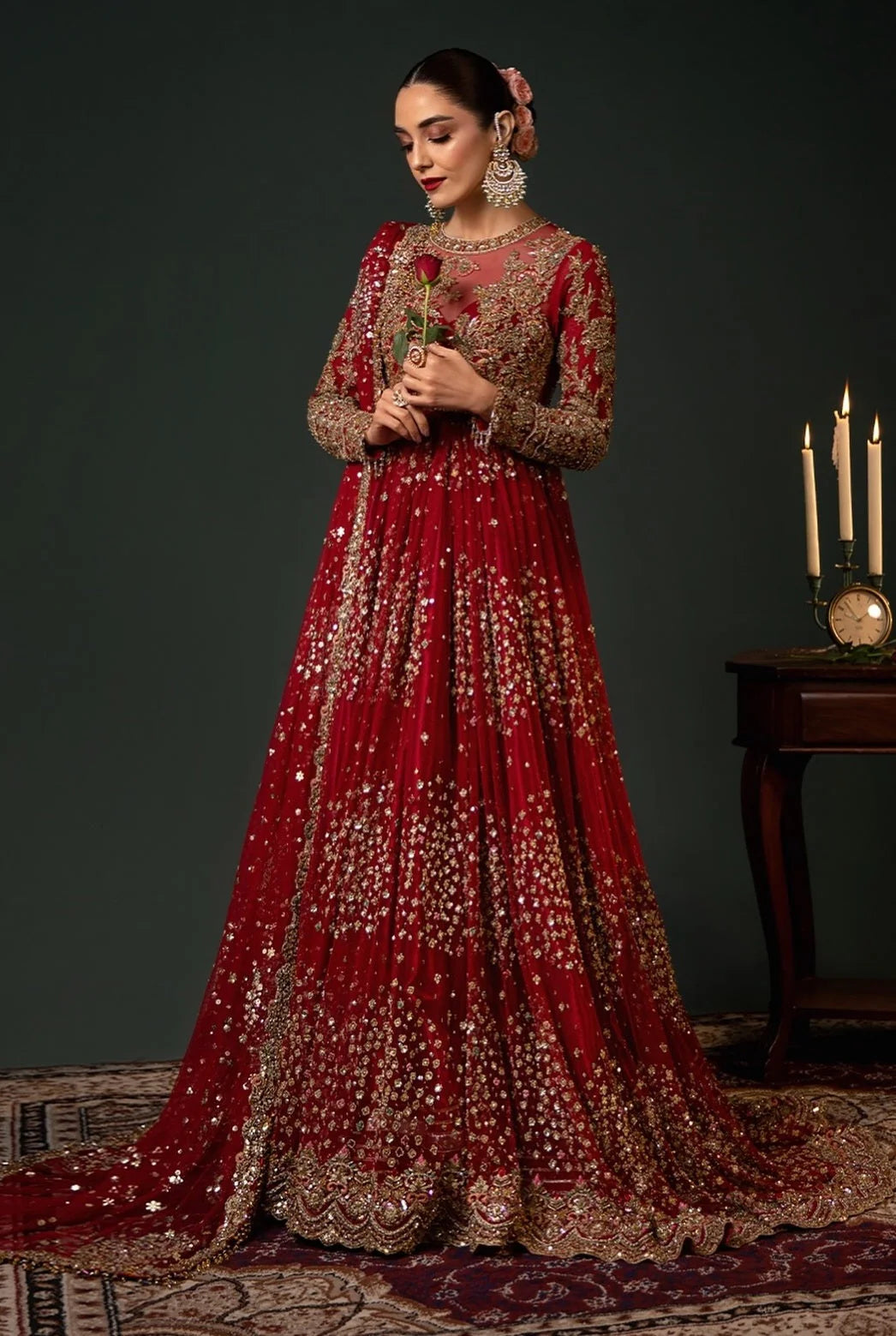 Ahmad Sultan AS-BRIDALS Fully Hand Emblishment Pure Chiffon Unstitched Collection Sablette