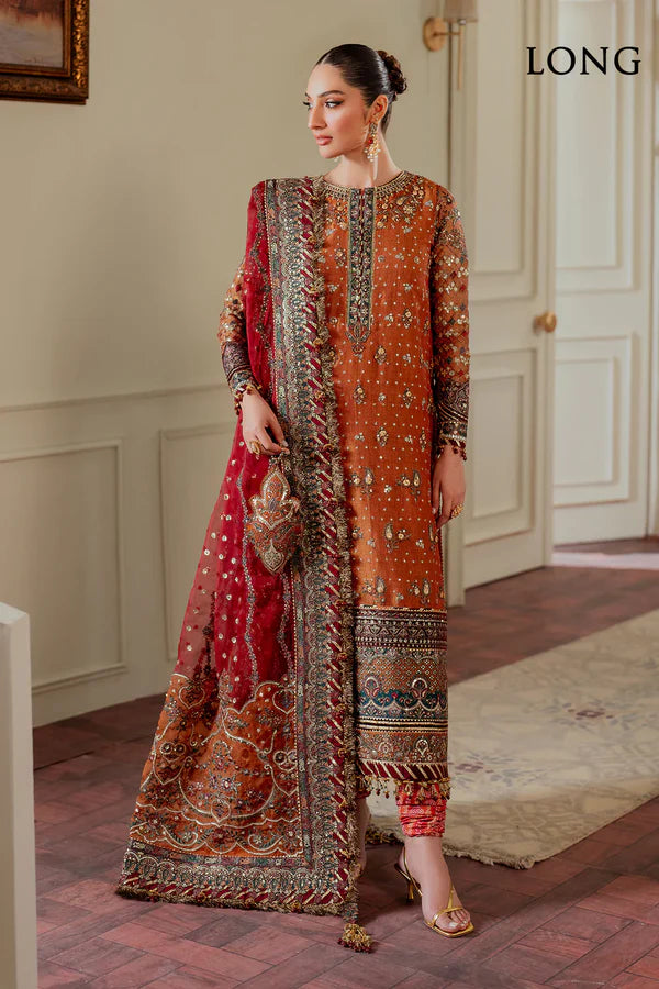 Baroque Chantelle Embroidered Zari Net Unstitched 3Pc Suit EC-01