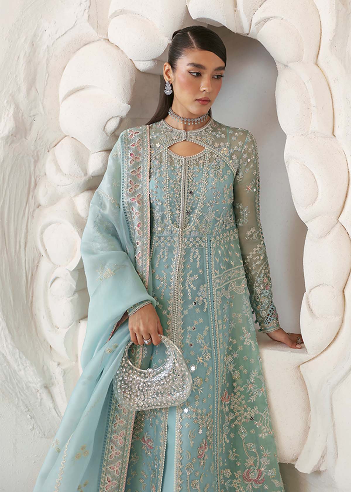 Suffuse By Sana Yasir Luxury Organza Hand Embroidered Collection IYARA