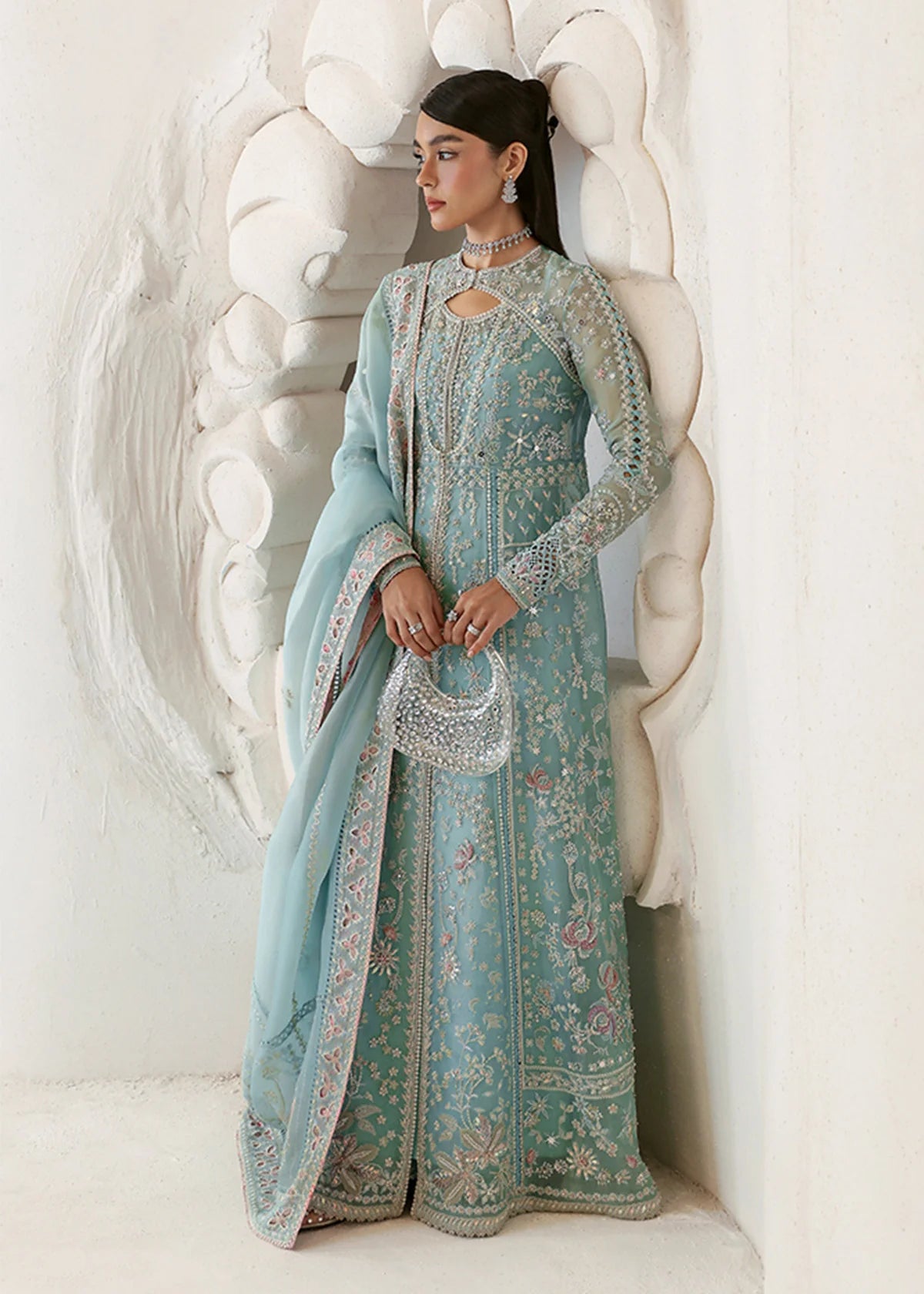 Suffuse By Sana Yasir Luxury Organza Hand Embroidered Collection IYARA