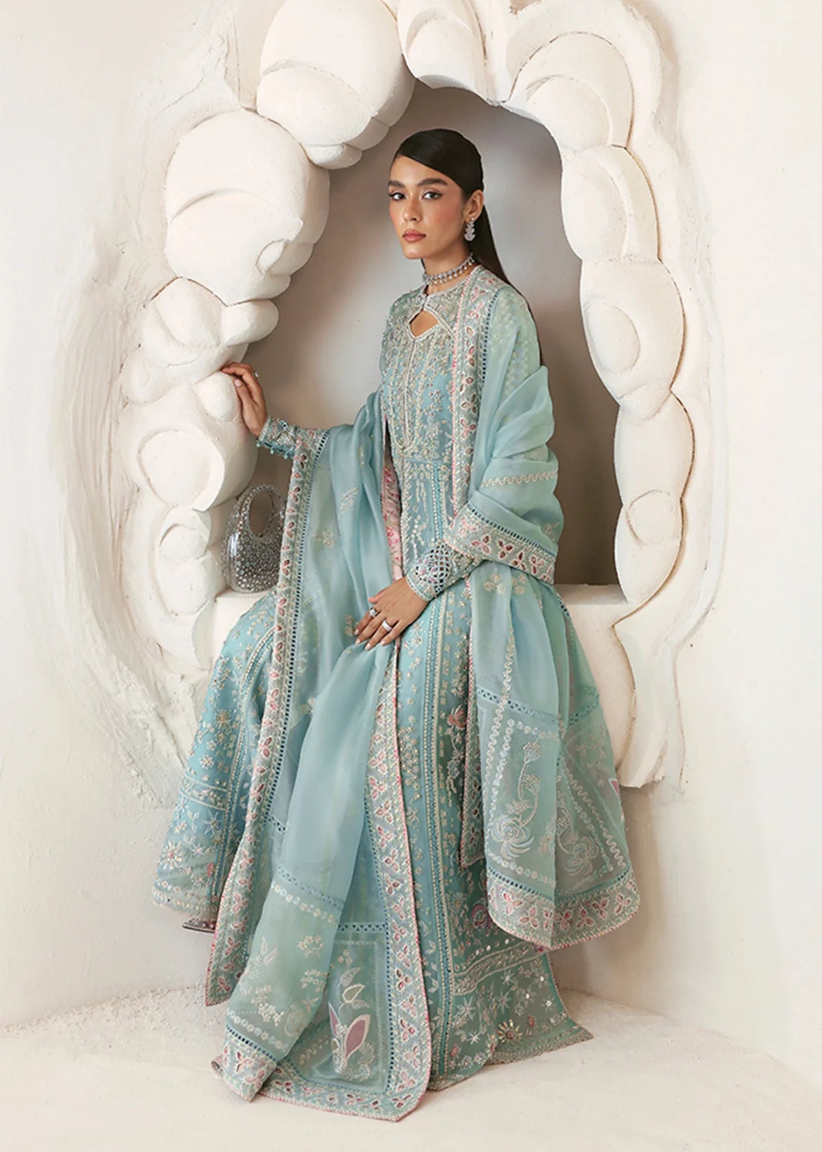 Suffuse By Sana Yasir Luxury Organza Hand Embroidered Collection IYARA