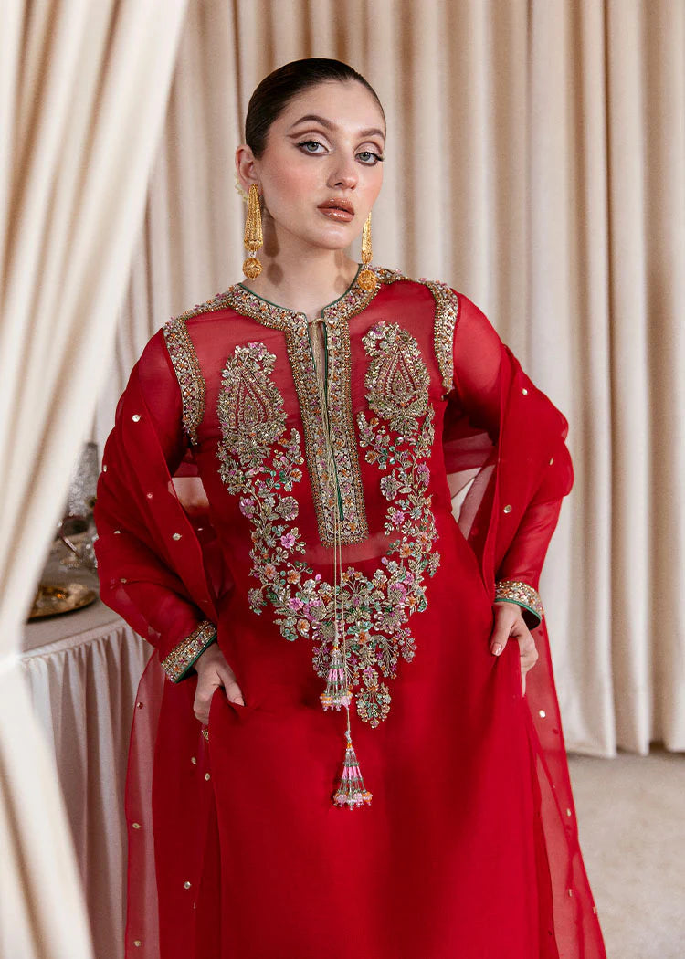 Hussain Rehar Luxury Wedding Festive Organza Embroidered Unstitched SEVGI