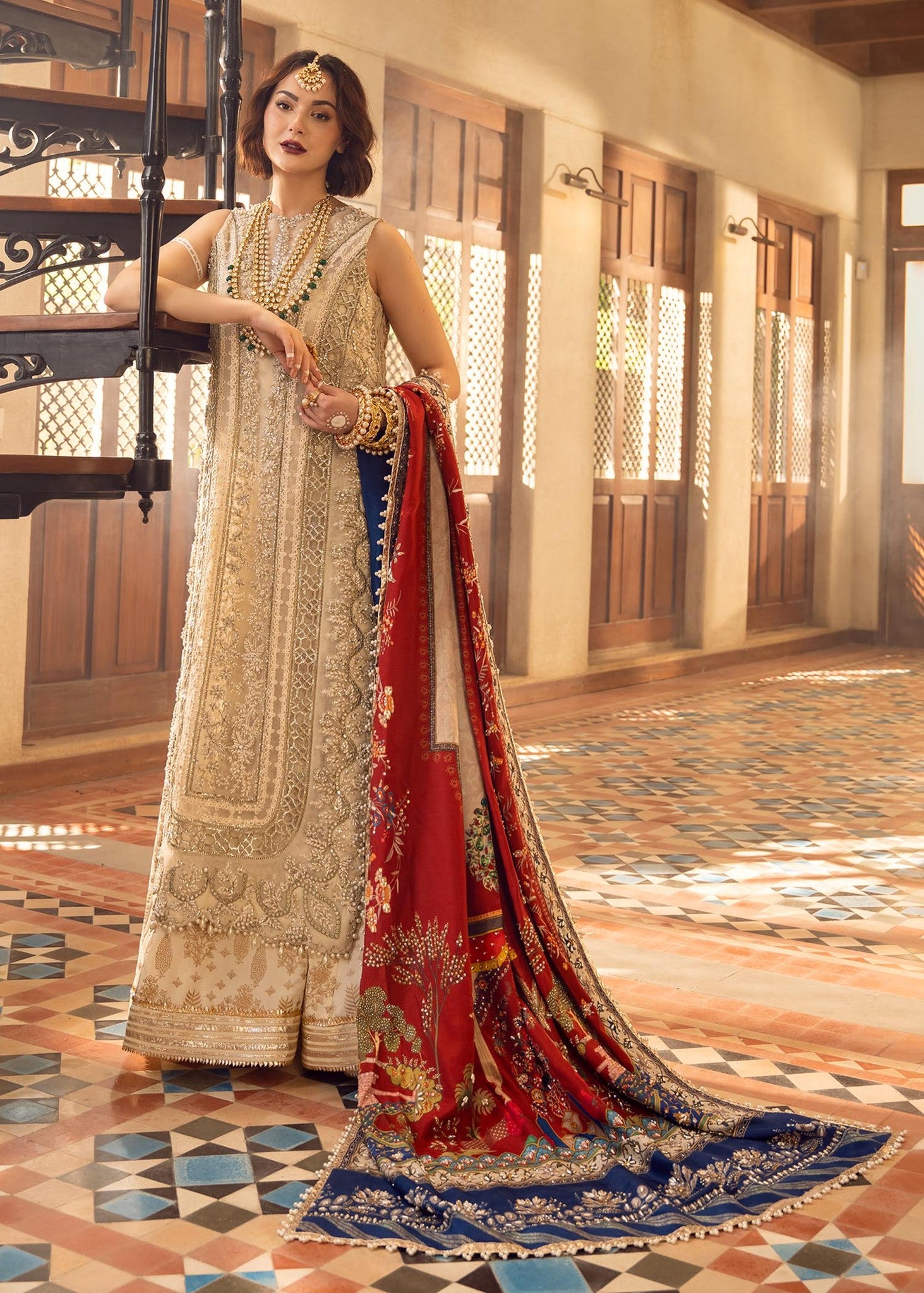 Aik Jhalak by Crimson Embroidered Suits Unstitched 3 Piece D1 - Luxury Wedding Collection