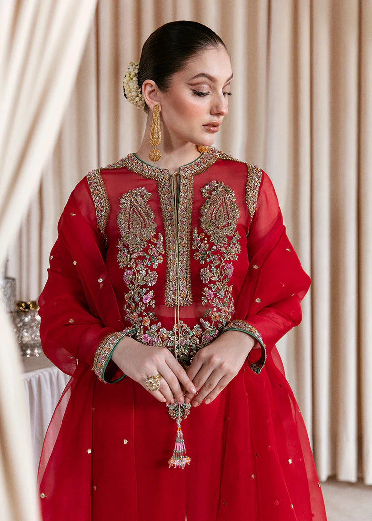 Hussain Rehar Luxury Wedding Festive Organza Embroidered Unstitched SEVGI