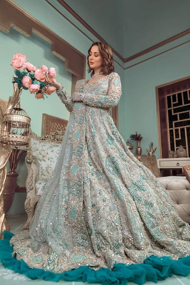 Ahmad Sultan AS-BRIDALS Fully Hand Emblishment Unstitched Collection Marie Antoinette