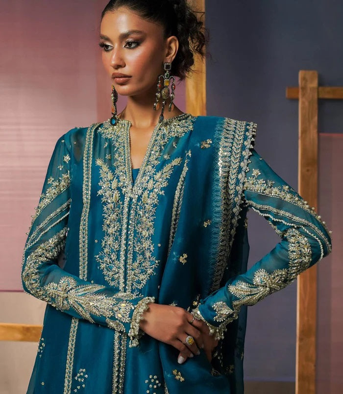 Hussain Rehar Organza Embroidered Collection Unstitched RUMI