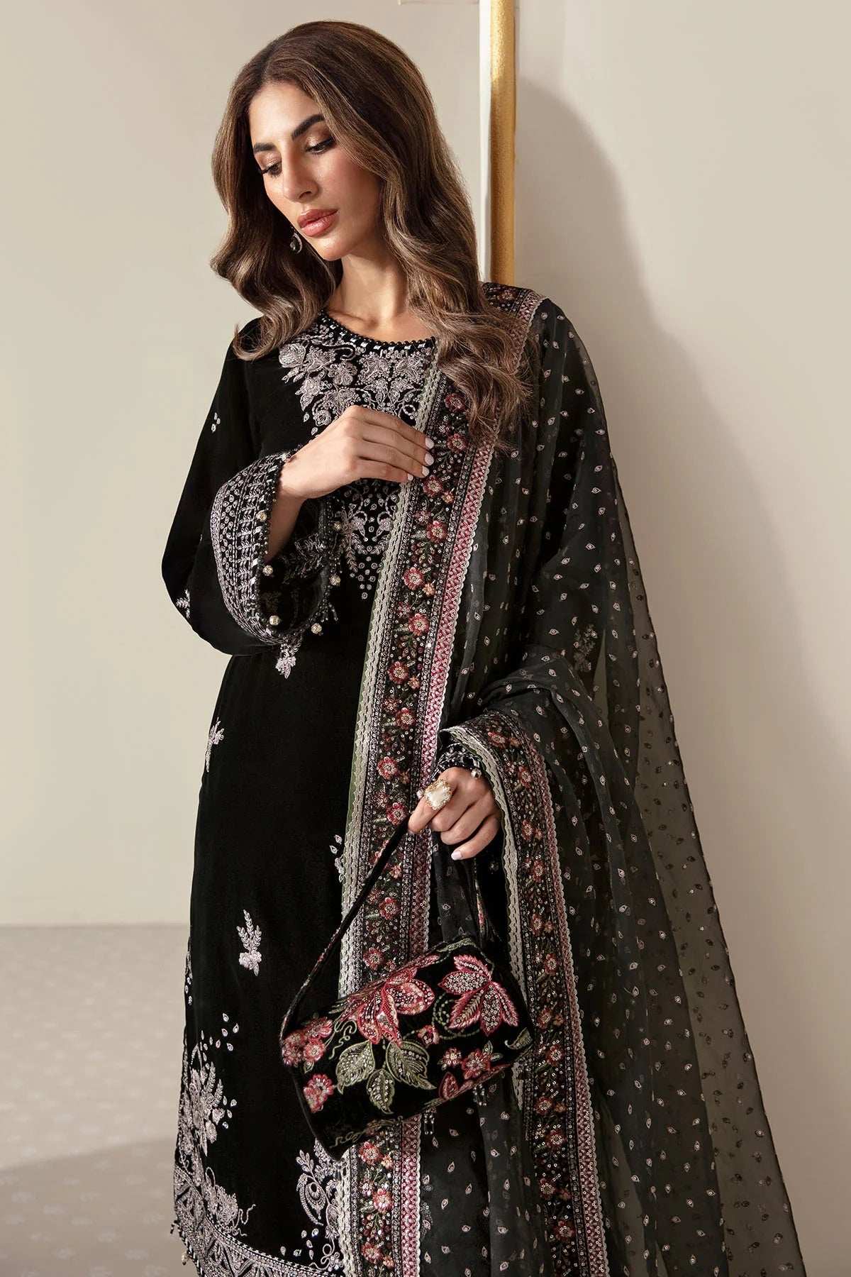 Jazmine Embroidered Micro Velvet Formal VF-2013 Luxury Collection