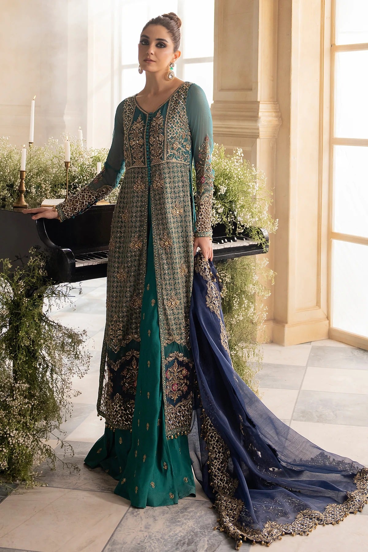 Charizma Wedding Festive Unstitched Luxury Handwork Chiffon Collection DJW4-07