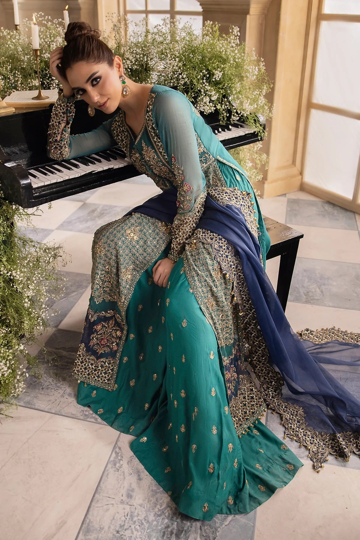 Charizma Wedding Festive Unstitched Luxury Handwork Chiffon Collection DJW4-07