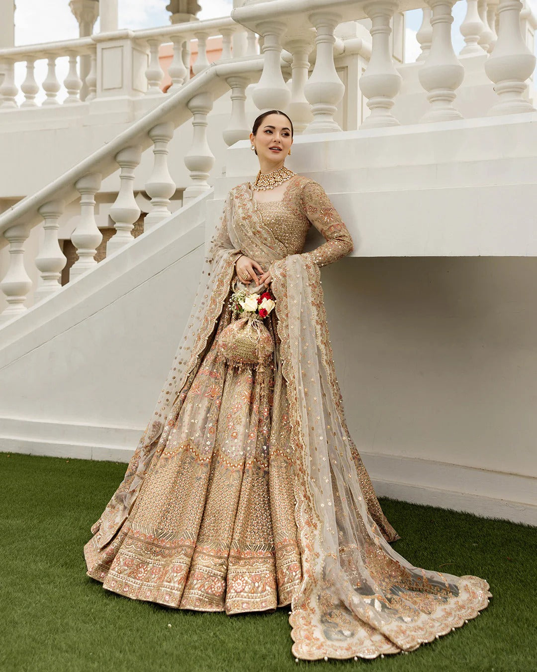 Faiza Saqlain Wedding Festive Net Embroidered Unstitched Collection JEMINA-01