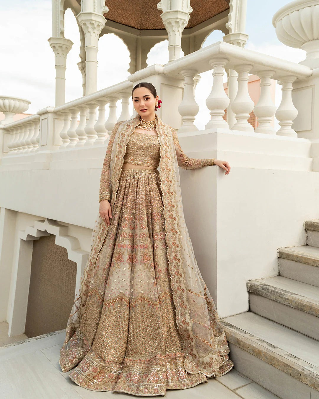 Faiza Saqlain Wedding Festive Net Embroidered Unstitched Collection JEMINA-01