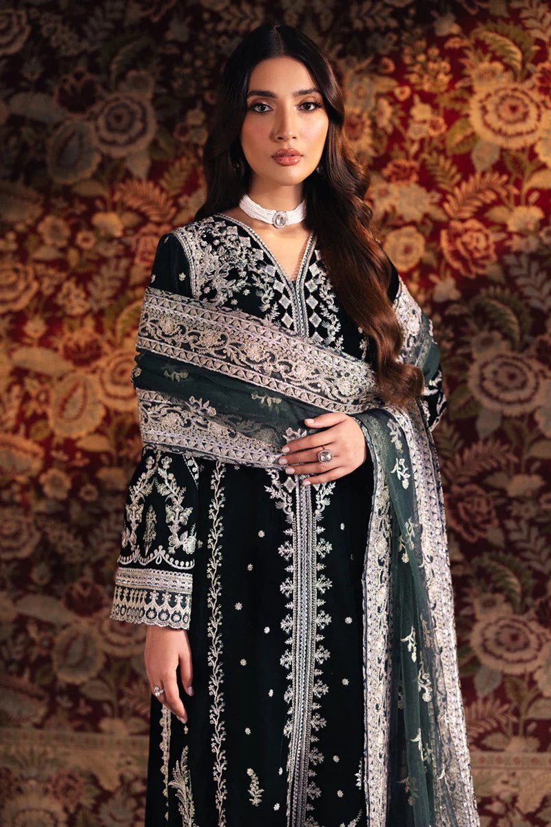 Qalamkar Velvet Edit Luxury collection Unstitched BK-03 SAMIRA