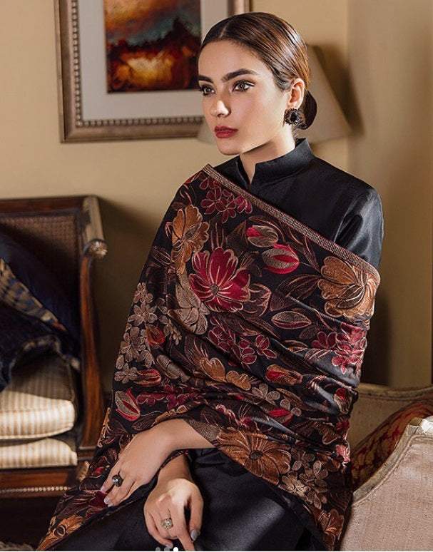 Bareeze GULMINA Embroidered Karandi Shawl