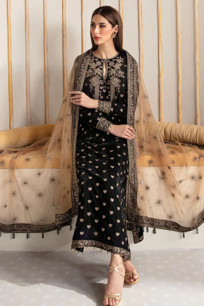 Jazmine Embroidered 3Pc Unstitched Velvet Formal VF-2014 Luxury Collection