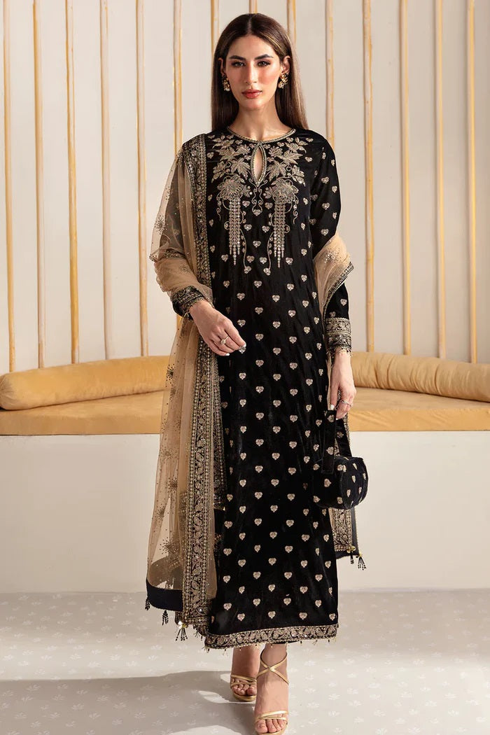 Jazmine Embroidered 3Pc Unstitched Velvet Formal VF-2014 Luxury Collection