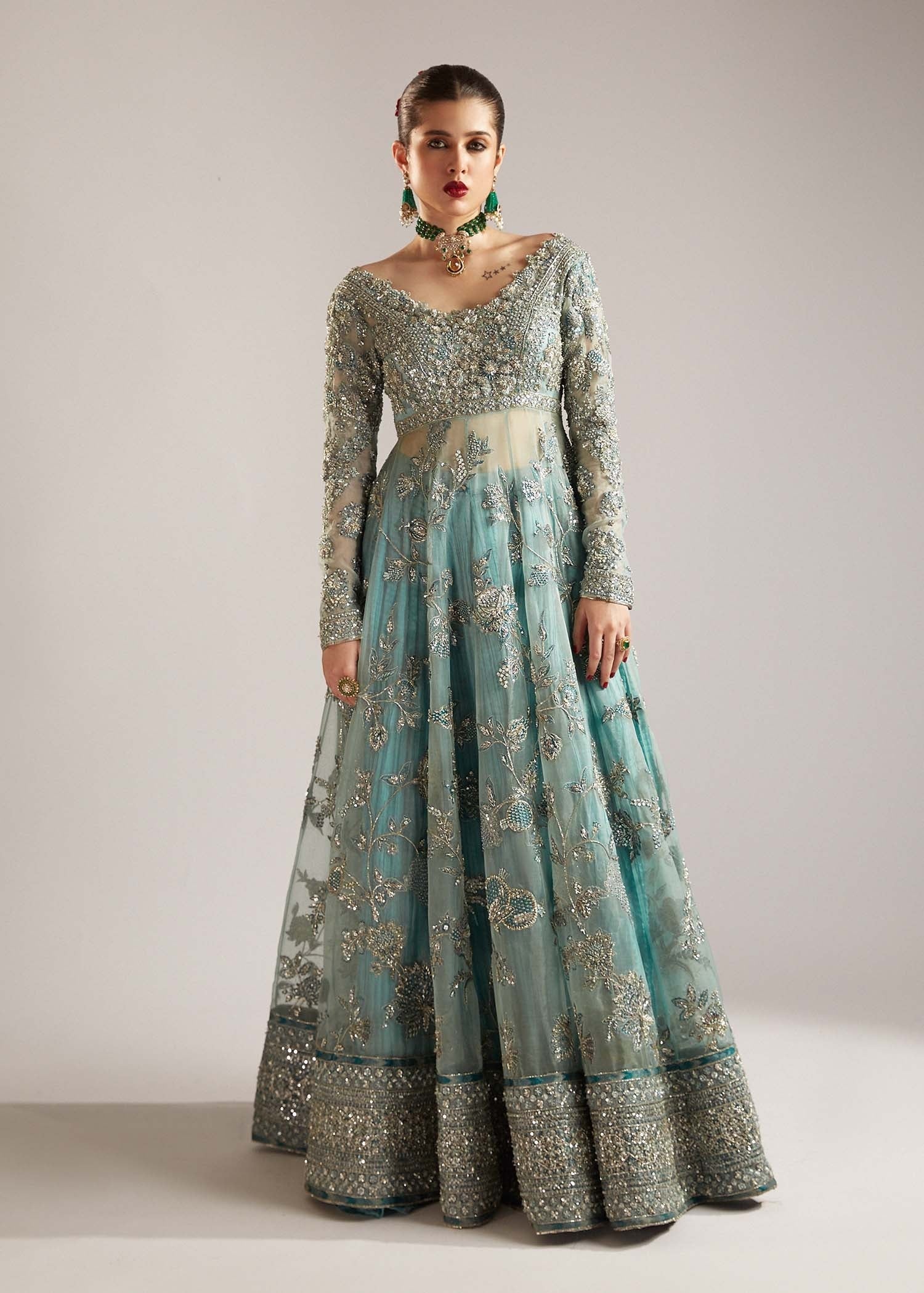 Hussain Rehar Parday ke Peechay Organza Maxi Unstitched ASTRA