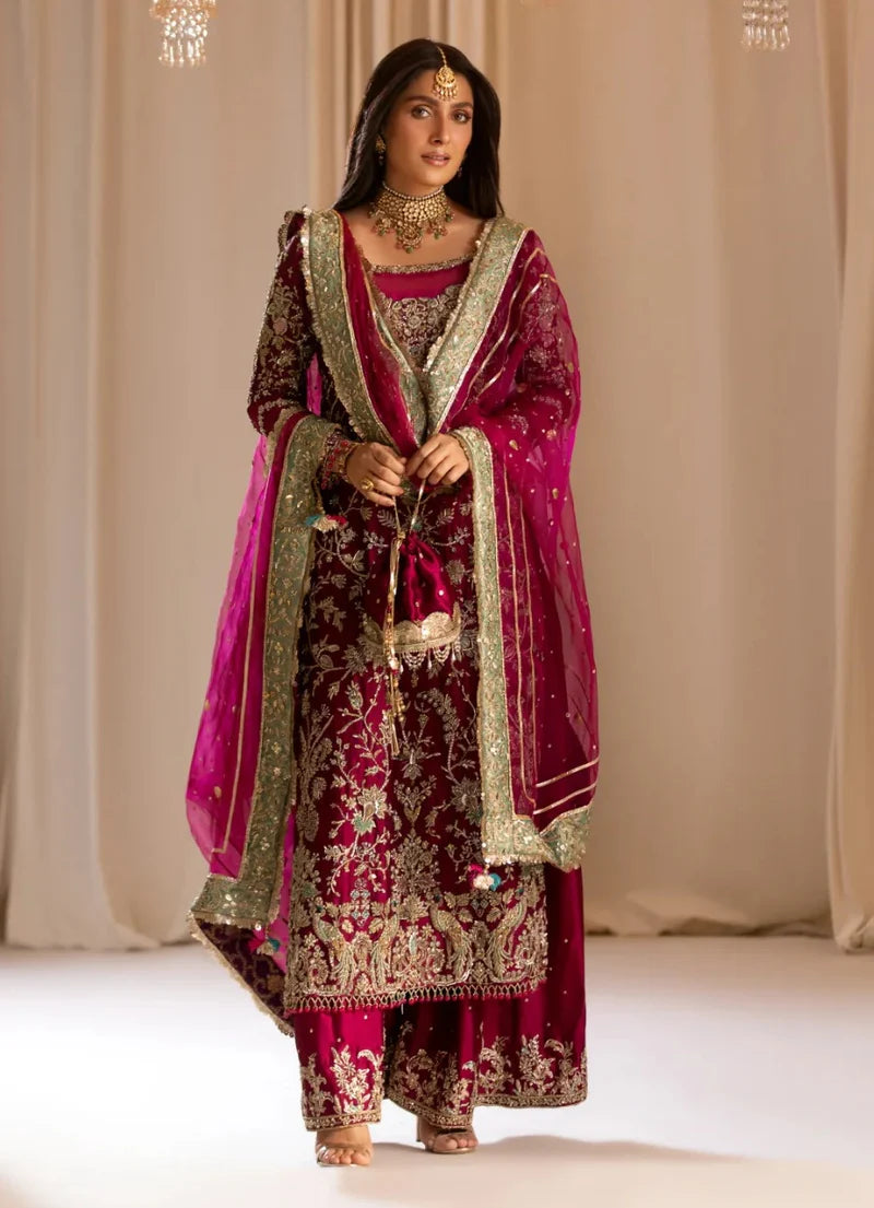 Tabya New Arrival Wedding Collection Hand Embroidered Raw Silk TABEER