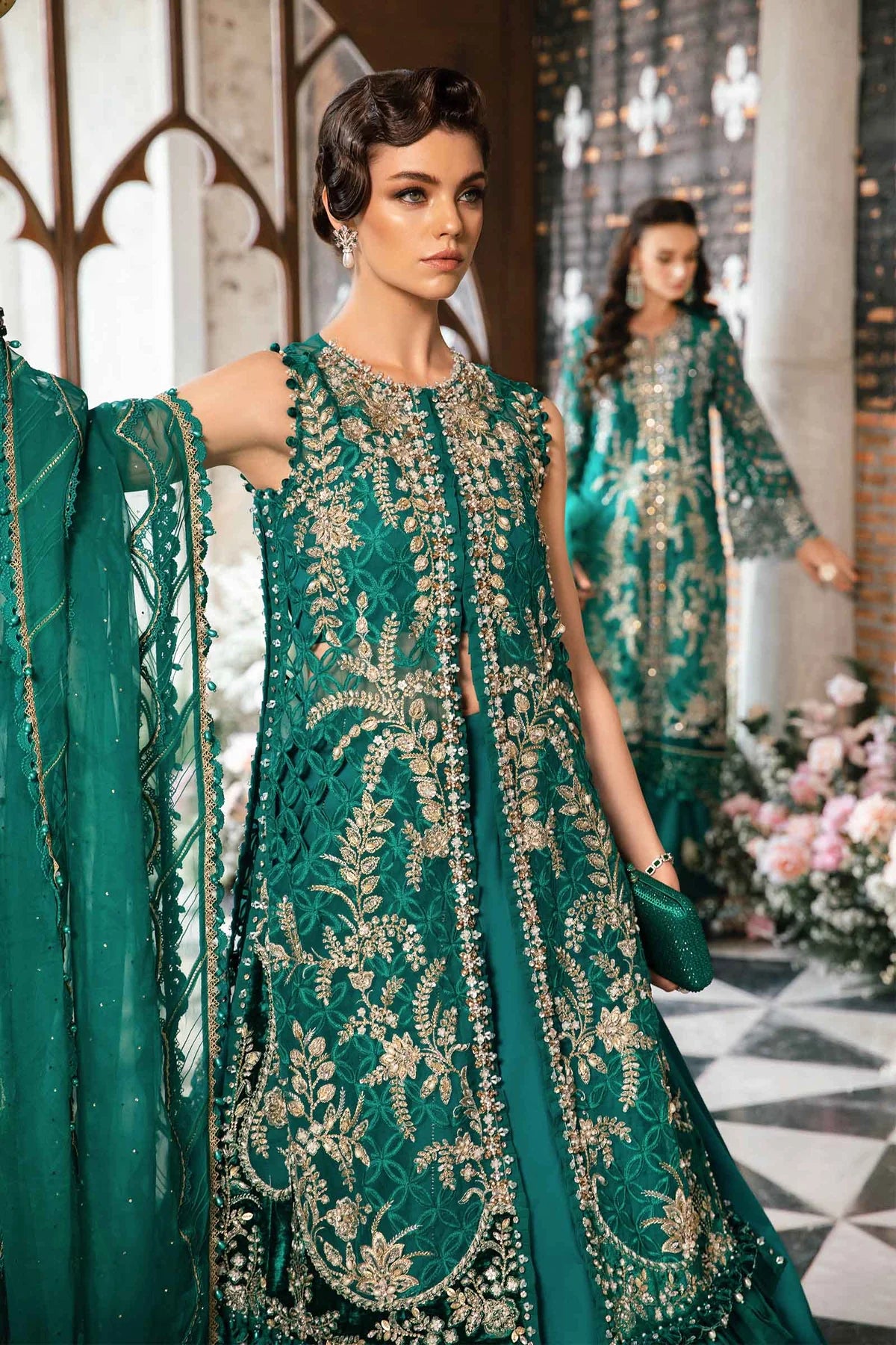 Maria.B Mbroidered 3 Piece Unstitched Embroidered Suit BD-2806 Festive Collection