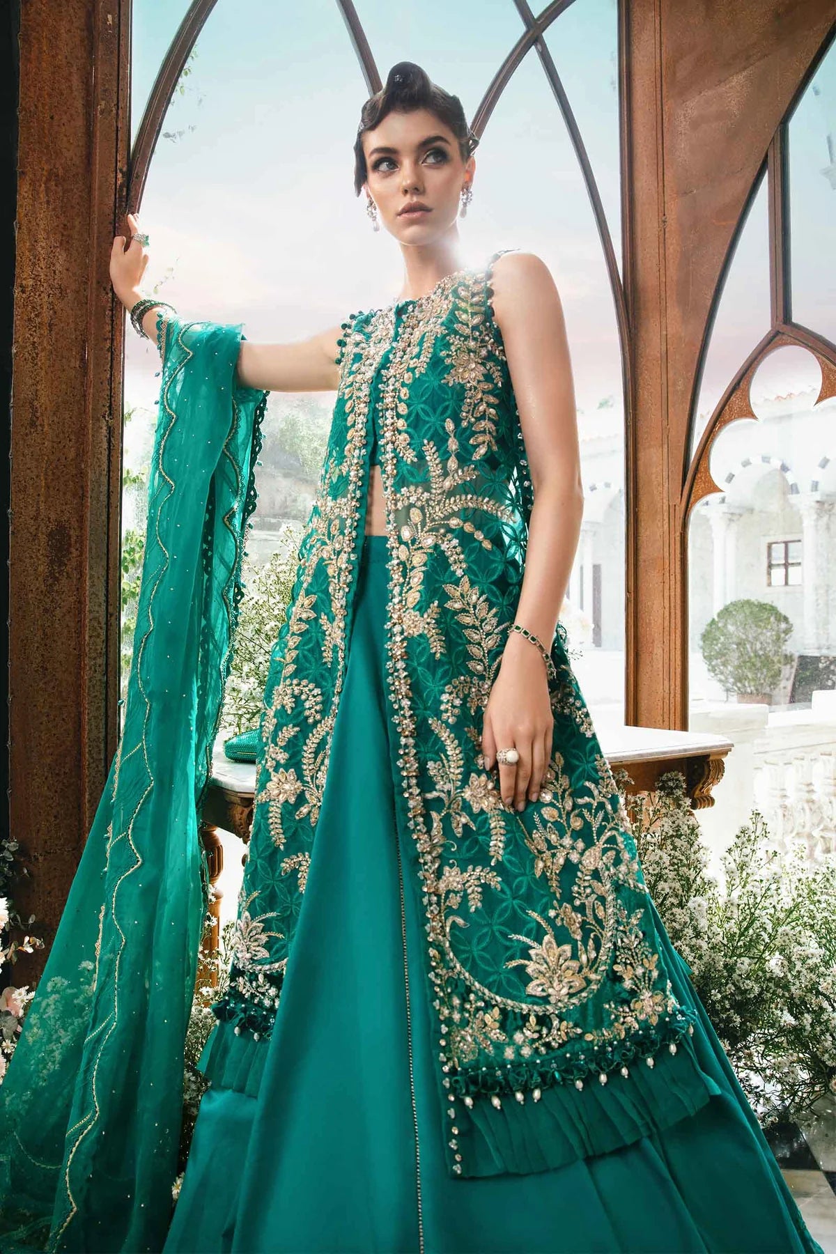 Maria.B Mbroidered 3 Piece Unstitched Embroidered Suit BD-2806 Festive Collection