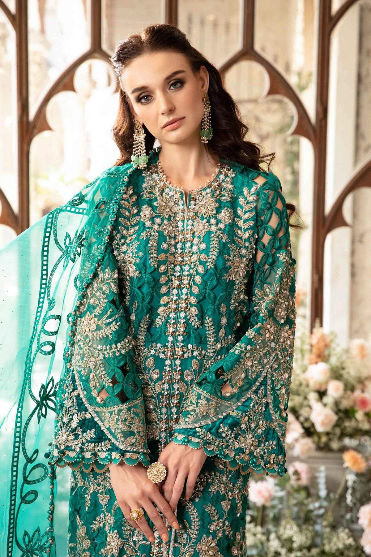 Maria.B Mbroidered 3 Piece Unstitched Embroidered Suit BD-2806 Festive Collection