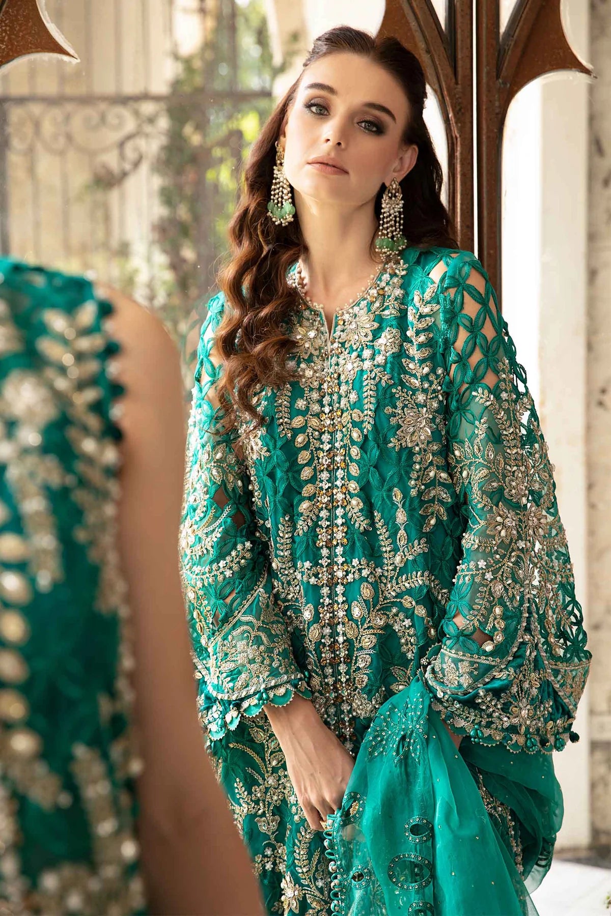 Maria.B Mbroidered 3 Piece Unstitched Embroidered Suit BD-2806 Festive Collection