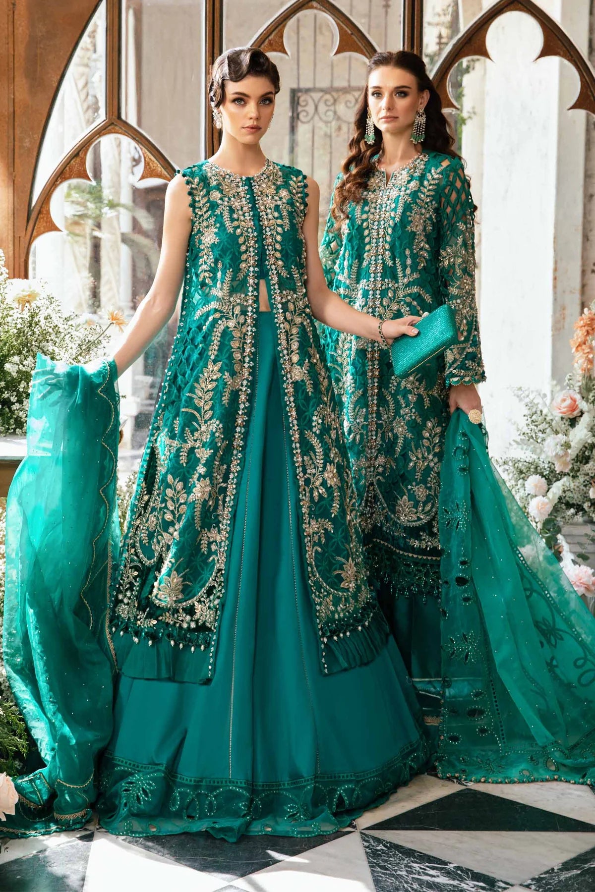 Maria.B Mbroidered 3 Piece Unstitched Embroidered Suit BD-2806 Festive Collection