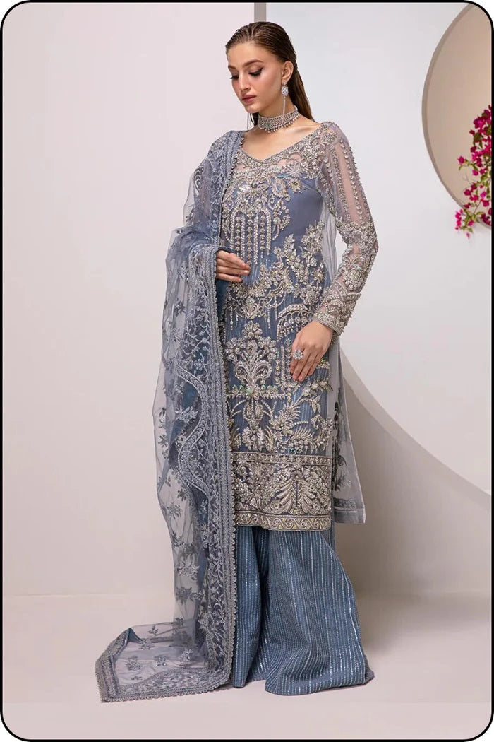 Madiha Awais Couture Net Embroidered Unstitched MOONLIGHT