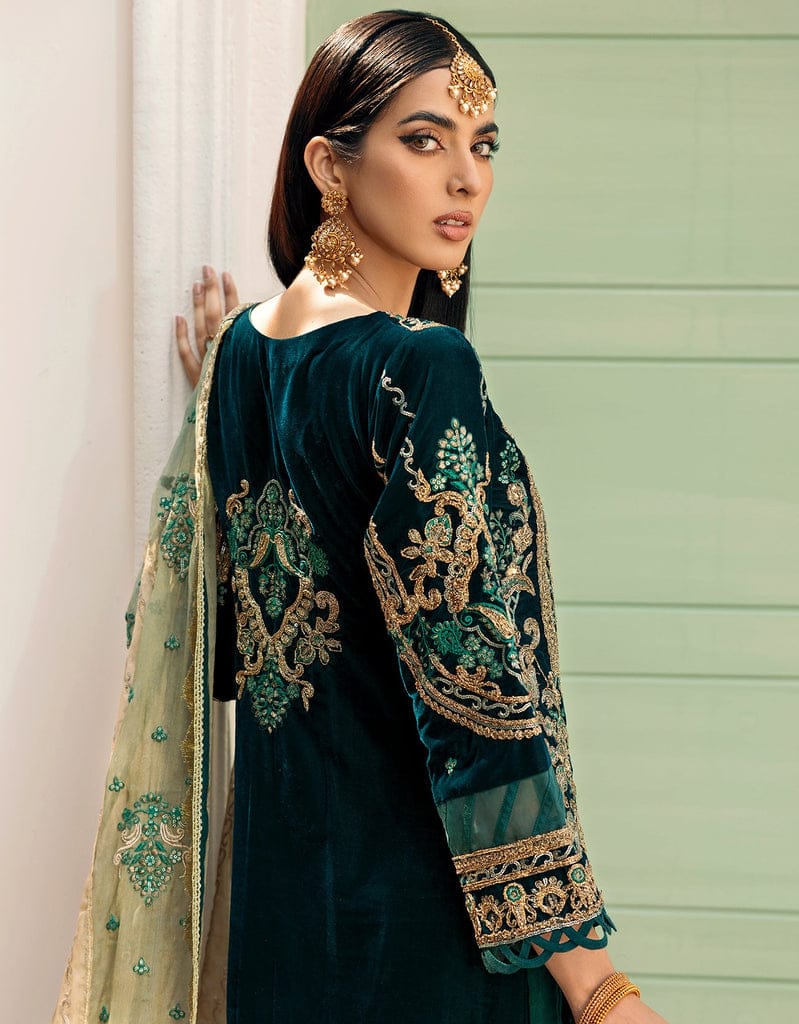 Emaan Adeel Makhmal Unstitched Luxury Velvet 3Pc Suit MK-302