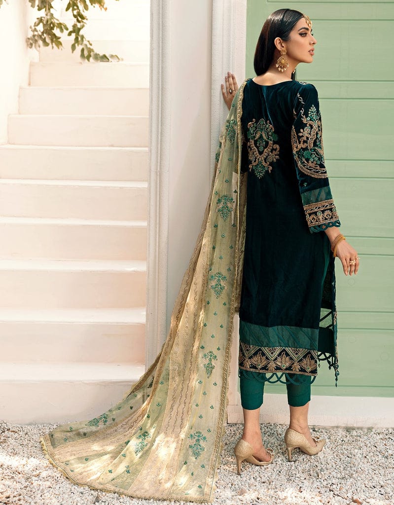 Emaan Adeel Makhmal Unstitched Luxury Velvet 3Pc Suit MK-302